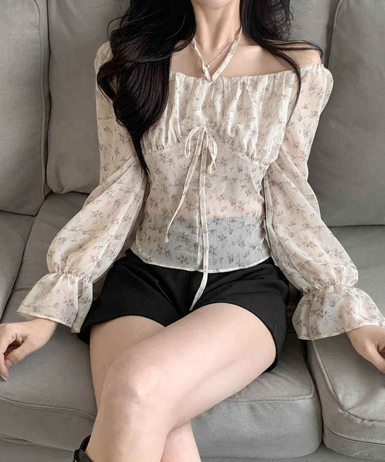 フラワーブラウス CREAM