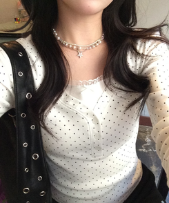 【第2弾！再販売❤️MADE】レースリボントップス WHITE