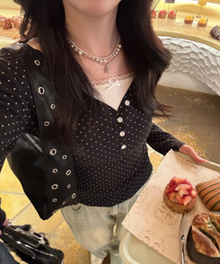 【第2弾！再販売❤️MADE】レースリボントップス BLACK