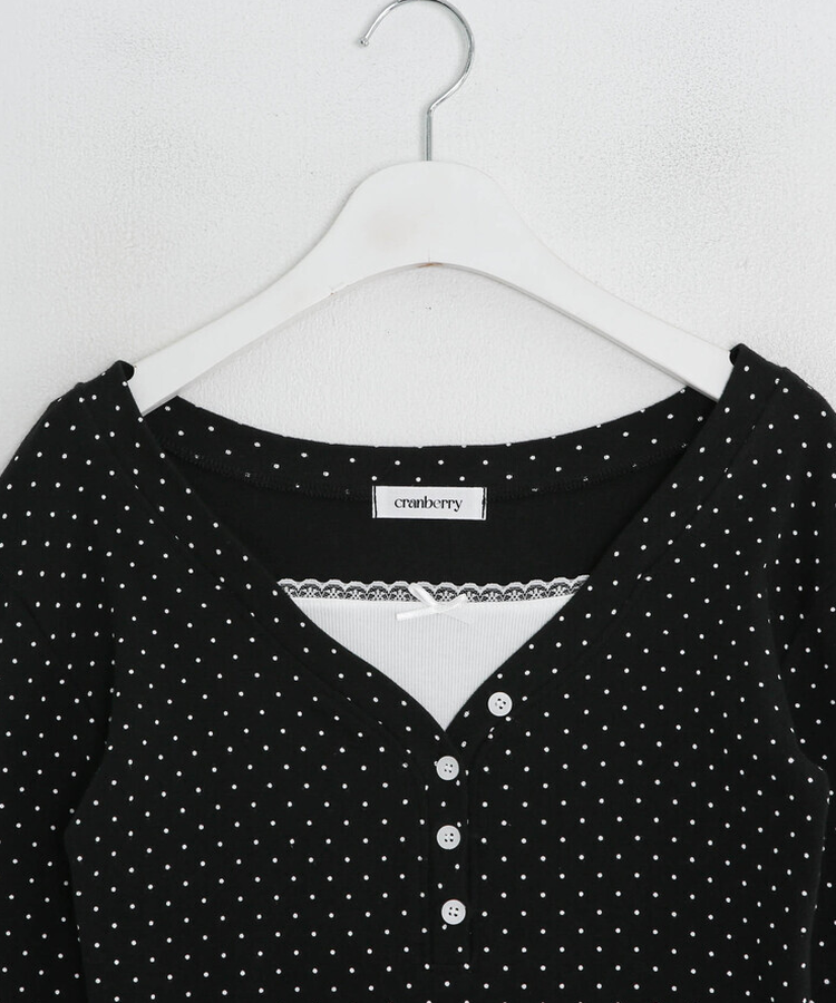 【❤️MADE】레이스 리본 긴팔티셔츠