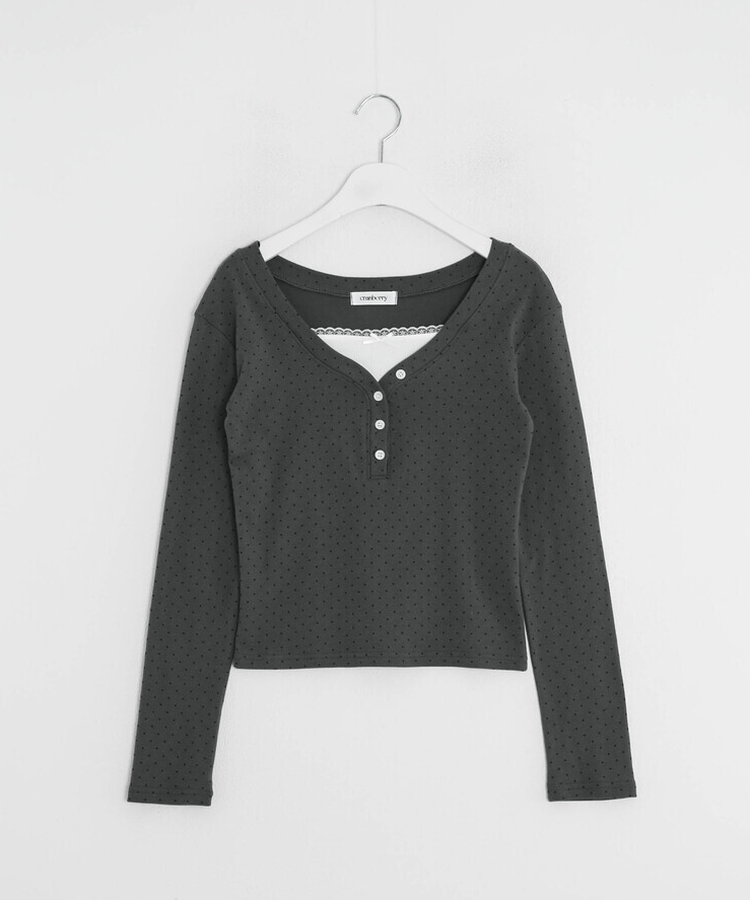 【❤️MADE】레이스 리본 긴팔티셔츠