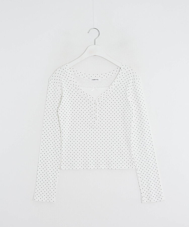 【❤️MADE】레이스 리본 긴팔티셔츠