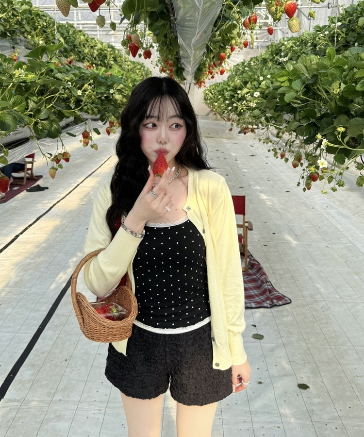 도트 레이스 캡 내장 나시 블랙