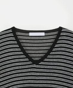 ストライプVネックTシャツ(8color)
