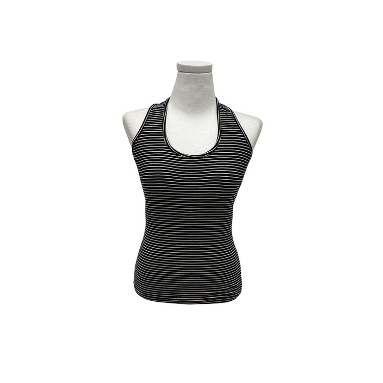 ストライプホルターネックスリムキャミソール
