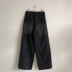 【丈別】ピンタックデイリーワイドデニムパンツ(5color)