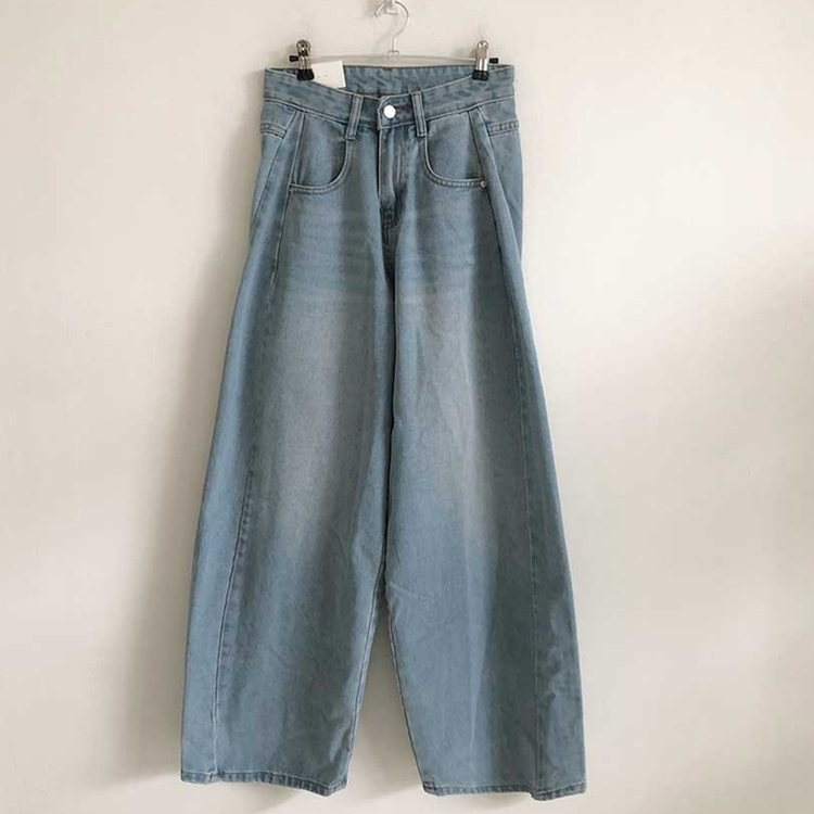 【丈別】ピンタックデイリーワイドデニムパンツ(5color)