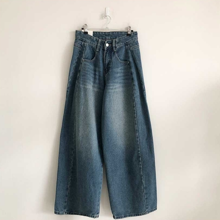 【丈別】ピンタックデイリーワイドデニムパンツ(5color)