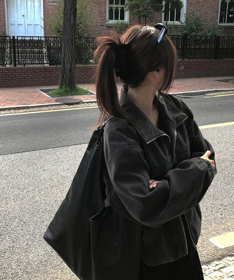 大容量ビッグショルダーバッグ BLACK