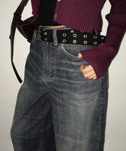 アイレットスエードベルト BLACK