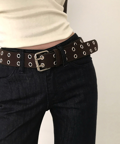 アイレットスエードベルト BROWN