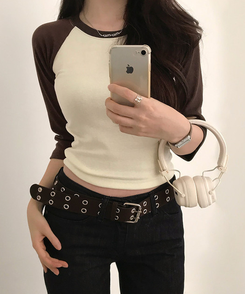 アイレットスエードベルト BROWN