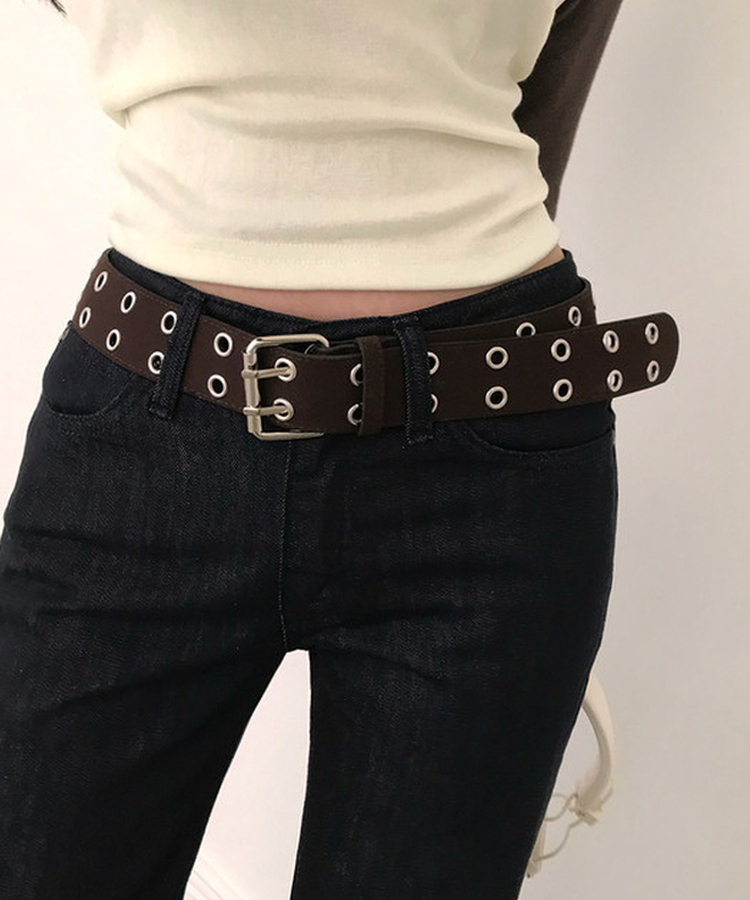 アイレットスエードベルト BROWN