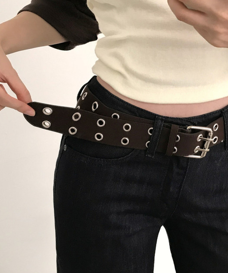 アイレットスエードベルト BROWN