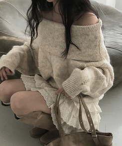 パンチングティアードスカート WHITE