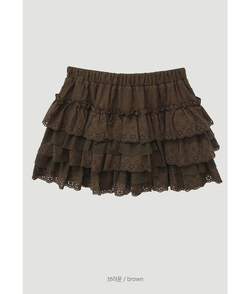 パンチングティアードスカート