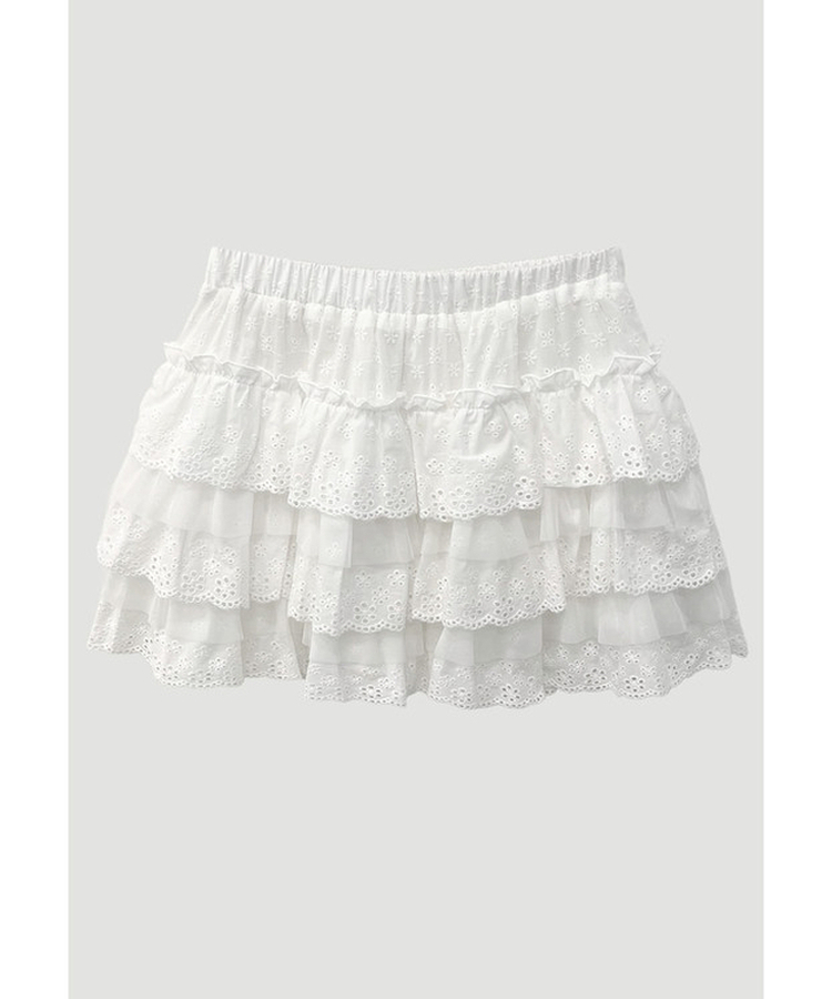 パンチングティアードスカート