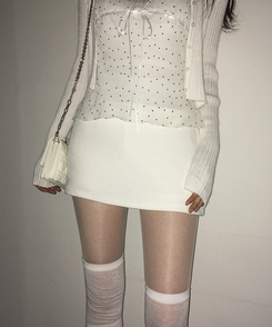 バーニーシルエットミニスカート(5color) IVORY