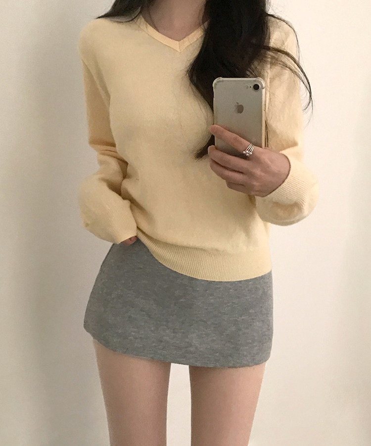 バーニーシルエットミニスカート(5color) GREY