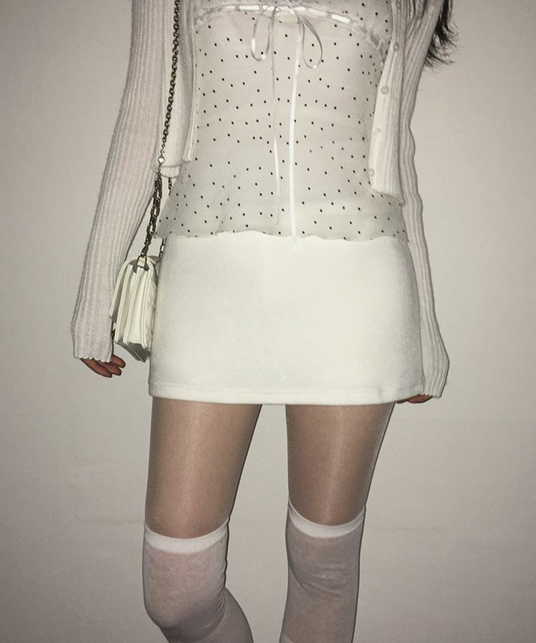 バーニーシルエットミニスカート(5color) IVORY