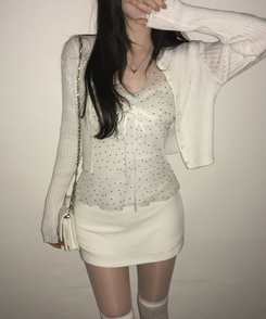 ドットシースルーキャミブラウス IVORY