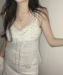 ドットシースルーキャミブラウス IVORY