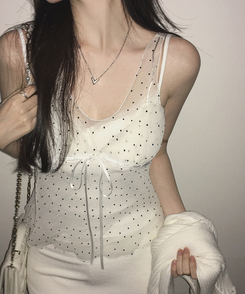 ドットシースルーキャミブラウス IVORY