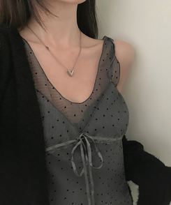 ドットシースルーキャミブラウス GREY