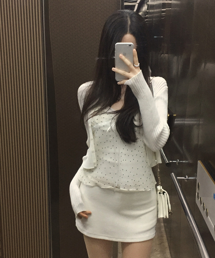 ドットシースルーキャミブラウス IVORY