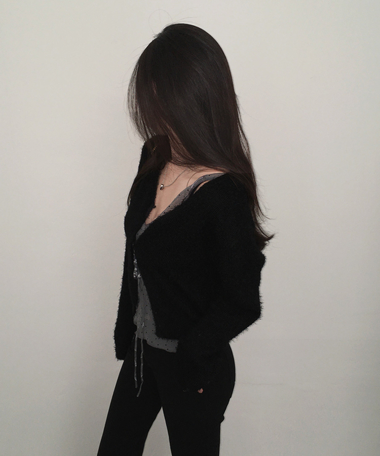 ドットシースルーキャミブラウス GREY