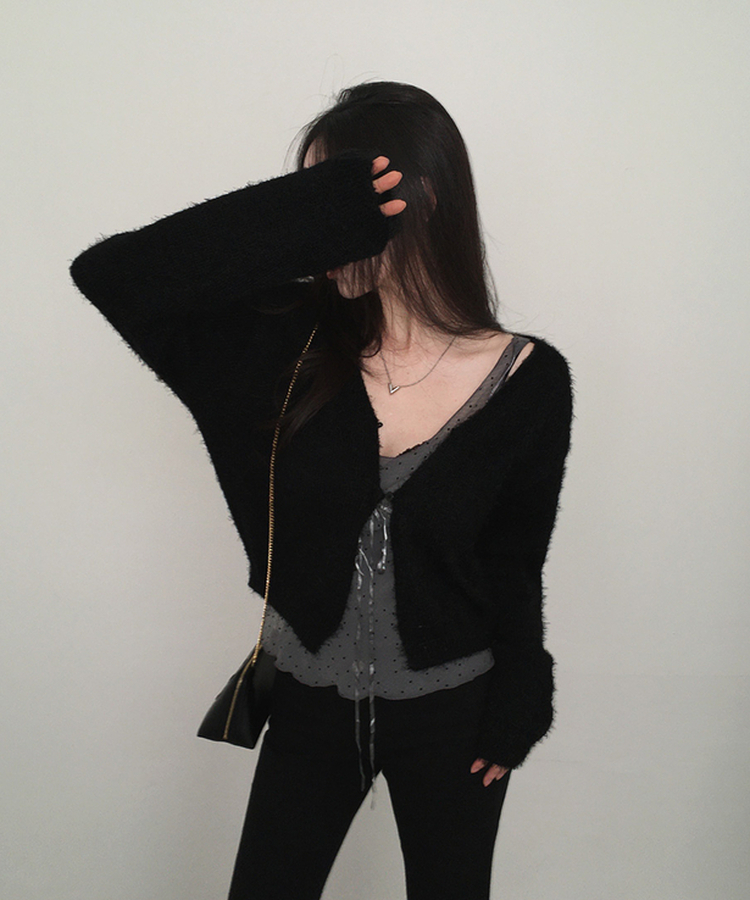 ドットシースルーキャミブラウス GREY