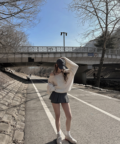 プリーツミニスカート GREY