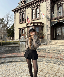 プリーツミニスカート BLACK