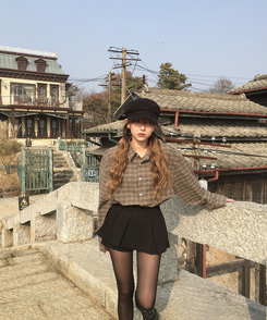 プリーツミニスカート BLACK