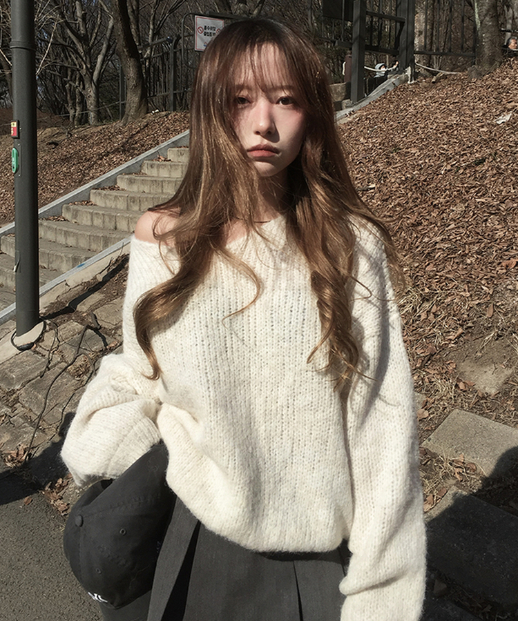 Vネックアバンルーズニット(5color) OATMEAL