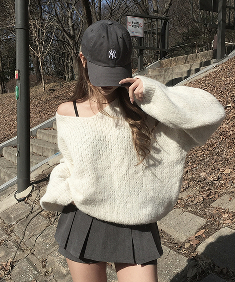 Vネックアバンルーズニット(5color) OATMEAL