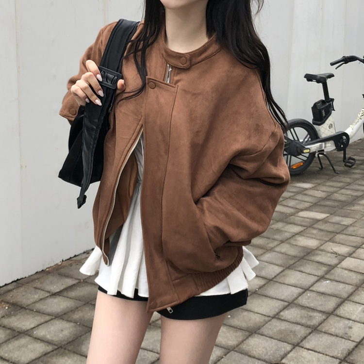 スエードブルゾンジャンパー BROWN