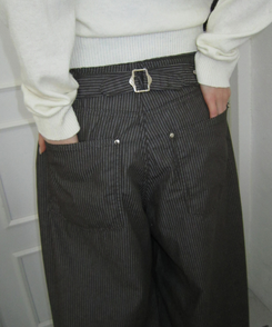 ストライプバルーンパンツ NAVY