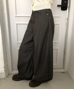 ストライプバルーンパンツ KHAKI