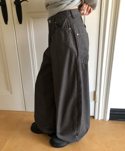 ストライプバルーンパンツ GREY