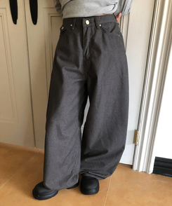 ストライプバルーンパンツ GREY