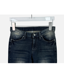 ウォッシュスリムブーツカットデニムパンツ