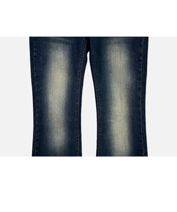 ウォッシュスリムブーツカットデニムパンツ