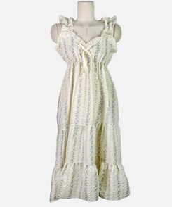 レースフリルリボンフラワーパジャマ