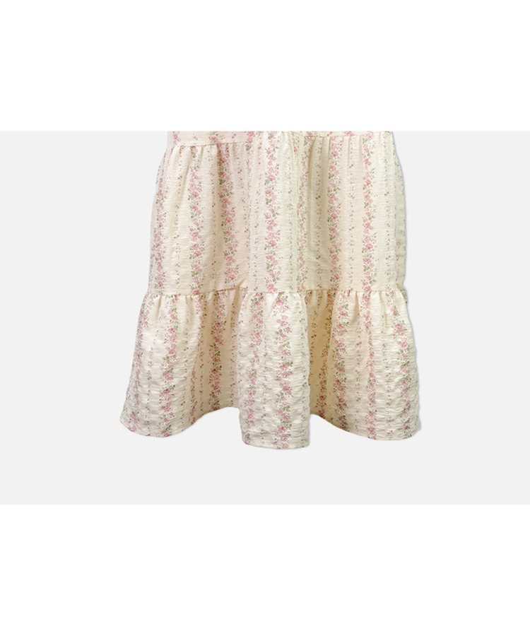 レースフリルリボンフラワーパジャマ