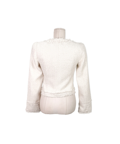 パールツイードゴールドノーカラージャケット