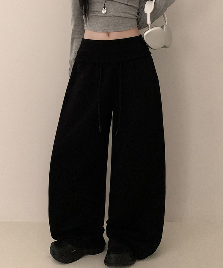 ワイドトレーニングパンツ BLACK