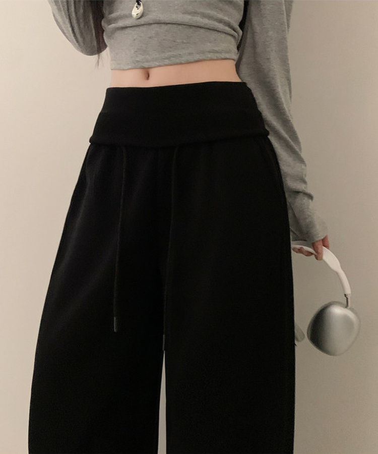 ワイドトレーニングパンツ BLACK