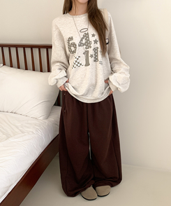 ドット64オーバーフィットトレーナー OATMEAL