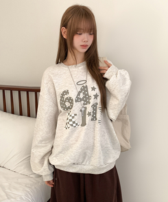 ドット64オーバーフィットトレーナー OATMEAL